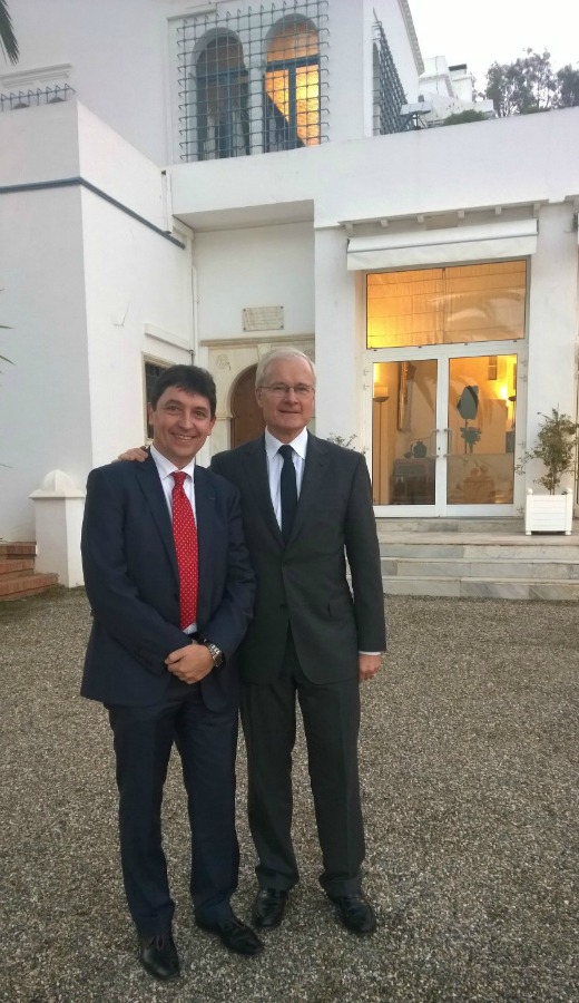 Olivier Cadic et Bernard Emié, ambassadeur de France à Alger, 7 janvier 2015